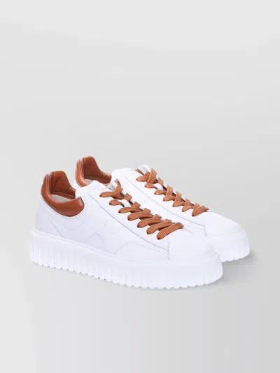 Hogan Low Top Sneakers Platform Sole In White