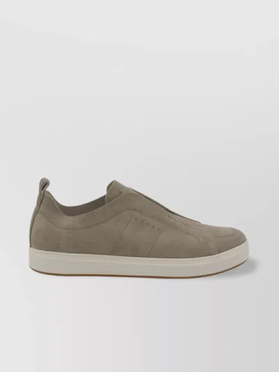 Hogan Low Top Sneakers Pull Tab In Brown