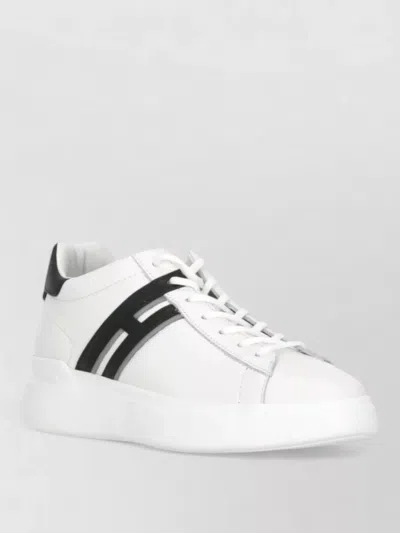 Hogan Low Top Sneakers Raised Sole Logo Detail In White