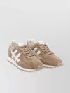 Hogan Soft Suede Sneakers With Contrasting Accents In Brown