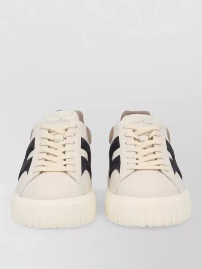 Hogan Low Top Sneakers Round Toe Panels Collar In Multi