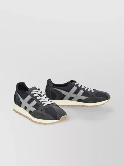 Hogan Low-top Sneakers Round Toeline In Blue