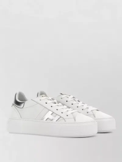 Hogan Low Top Sneakers Silk Upper Metallic Accents In Multi