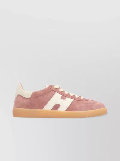 Hogan Low-top Sneakers Suede Finish In Pink
