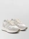 Hogan Low Top Sneakers Suede Panels Rubber Sole In Neutral