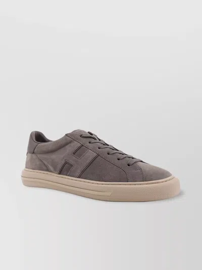 HOGAN LOW-TOP SNEAKERS SUEDE ROUND TOE