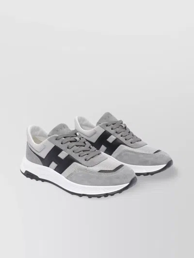 Hogan Low Top Sneakers With Leather And Suede