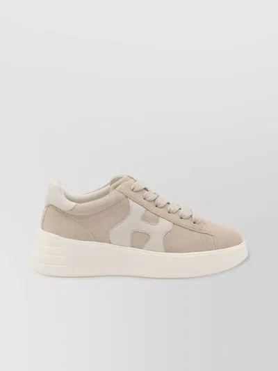 Hogan Low Top Sneakers With Rubber Sole And Suede Upper
