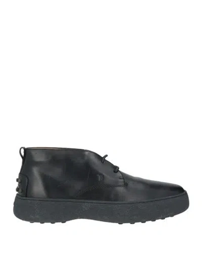 Hogan Man Ankle Boots Black Size 13 Calfskin