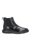 Hogan Man Ankle Boots Black Size 7.5 Soft Leather In Black