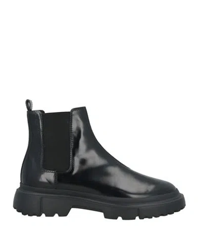 Hogan Man Ankle Boots Black Size 8 Leather