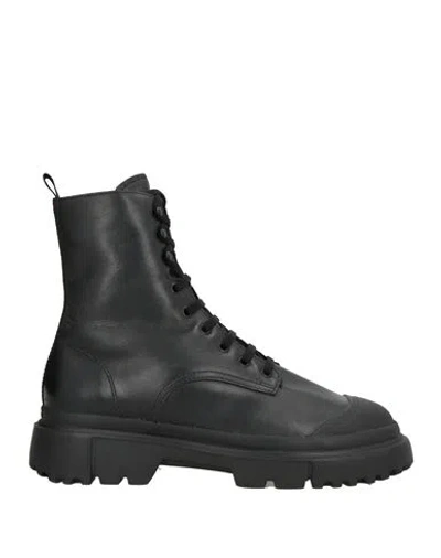 Hogan Man Ankle Boots Black Size 8 Leather