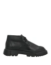 Hogan Man Ankle Boots Black Size 9 Leather In Black