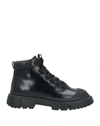 Hogan Man Ankle Boots Black Size 9 Leather