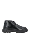 Hogan Man Ankle Boots Black Size 9 Leather In Black