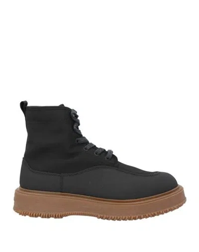 Hogan Man Ankle Boots Black Size 9 Textile Fibers