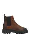 Hogan Man Ankle Boots Brown Size 8 Leather