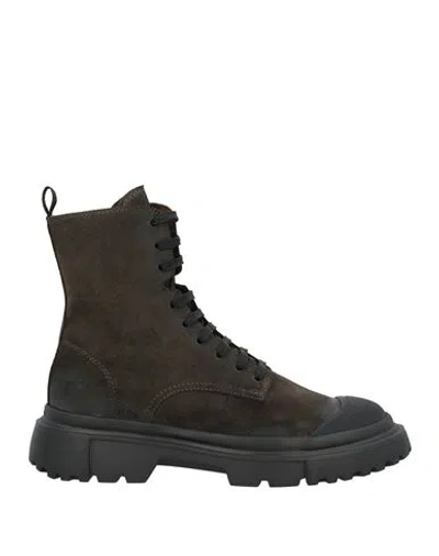 Hogan Man Ankle Boots Charcoal Size 8 Leather