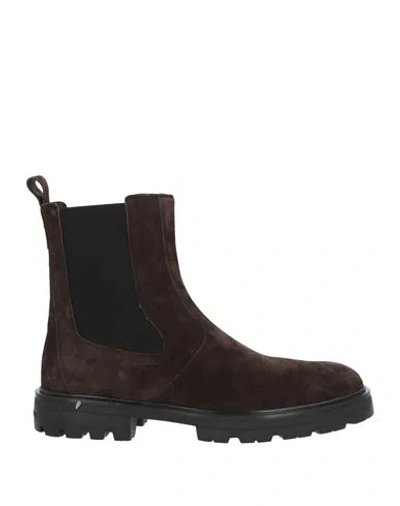 Hogan Man Ankle Boots Dark Brown Size 8.5 Leather