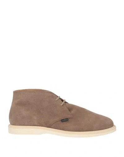Hogan H616 Brown Ankle Boot In Grey