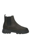Hogan Suede Ankle Boots With Elastic Side Panels In Grey