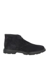 Hogan Man Ankle Boots Midnight Blue Size 11.5 Soft Leather
