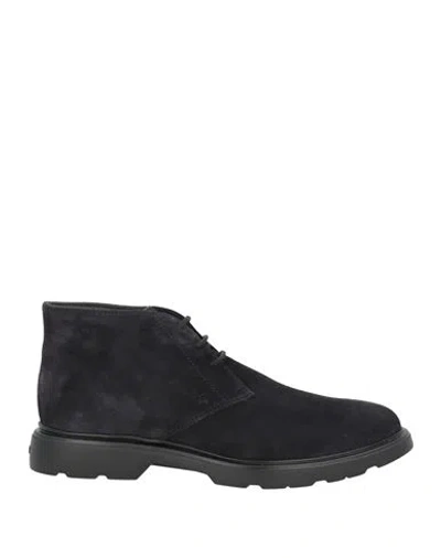 Hogan Man Ankle Boots Midnight Blue Size 11.5 Soft Leather