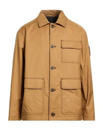 Hogan Man Jacket Camel Size L Cotton In Sand