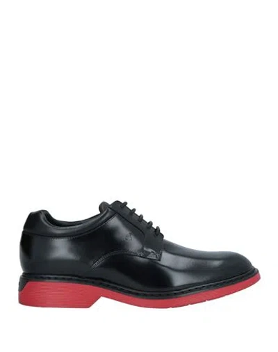 Hogan Man Lace-up Shoes Black Size 8 Leather