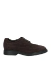 Hogan Man Lace-up Shoes Dark Brown Size 10.5 Soft Leather