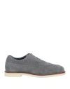 Hogan Man Lace-up Shoes Lead Size 11 Soft Leather In Grey