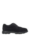 Hogan Man Lace-up Shoes Midnight Blue Size 9 Leather In Blue