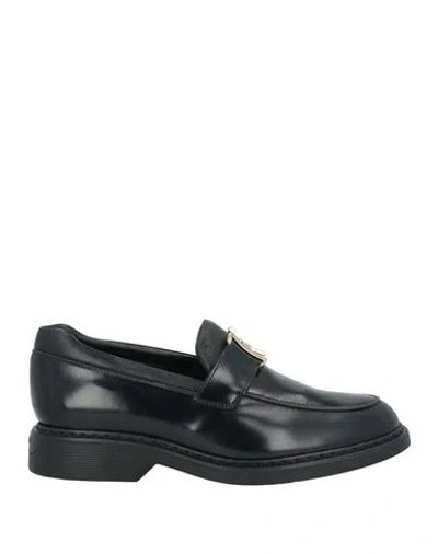Hogan Man Loafers Black Size 7.5 Leather