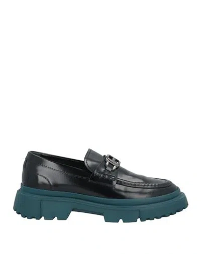 Hogan Man Loafers Black Size 7.5 Leather
