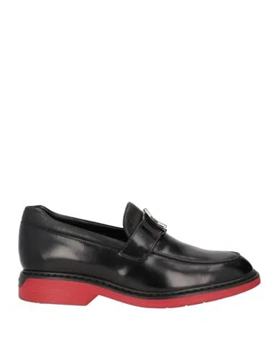 Hogan Man Loafers Black Size 9 Textile Fibers