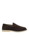 Hogan Man Loafers Dark Brown Size 6 Soft Leather In Brown