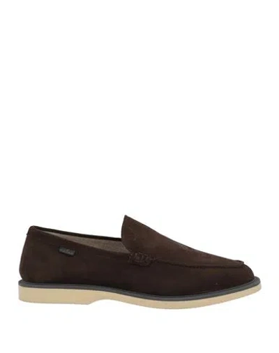 Hogan Man Loafers Dark Brown Size 6 Soft Leather