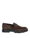 Hogan Man Loafers Dark Brown Size 11 Soft Leather In Brown