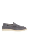Hogan Man Loafers Grey Size 9 Soft Leather