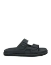 Hogan Man Sandals Black Size 9 Leather In Black