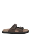 Hogan Man Sandals Chocolate Brown Size 9 Leather