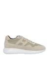 Hogan Man Sneakers Beige Size 7 Leather, Textile Fibers