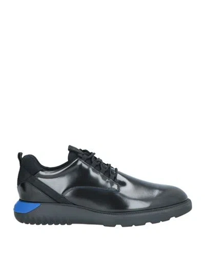 Hogan Man Sneakers Black Size 6.5 Leather, Textile Fibers