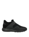 Hogan Man Sneakers Black Size 7 Leather, Textile Fibers In Black