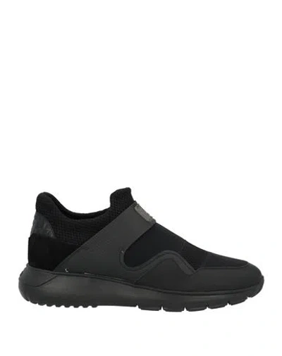 Hogan Man Sneakers Black Size 7 Leather, Textile Fibers