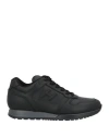 Hogan Man Sneakers Midnight Blue Size 10 Soft Leather In Black