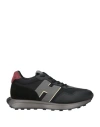 Hogan H601 Leather Low-top Sneakers In Black