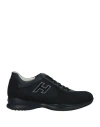 Hogan Man Sneakers Black Size 9 Textile Fibers, Soft Leather