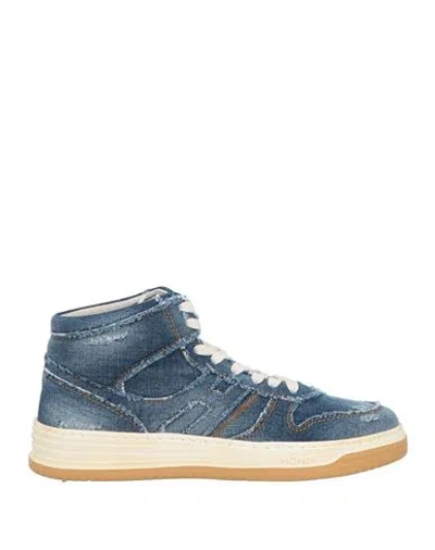Hogan Man Sneakers Blue Size 9 Textile Fibers