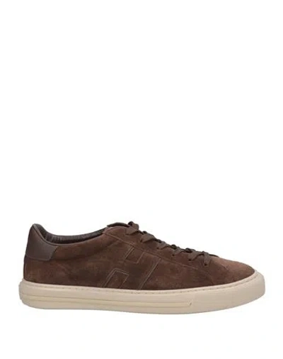 Hogan Man Sneakers Brown Size 7.5 Leather